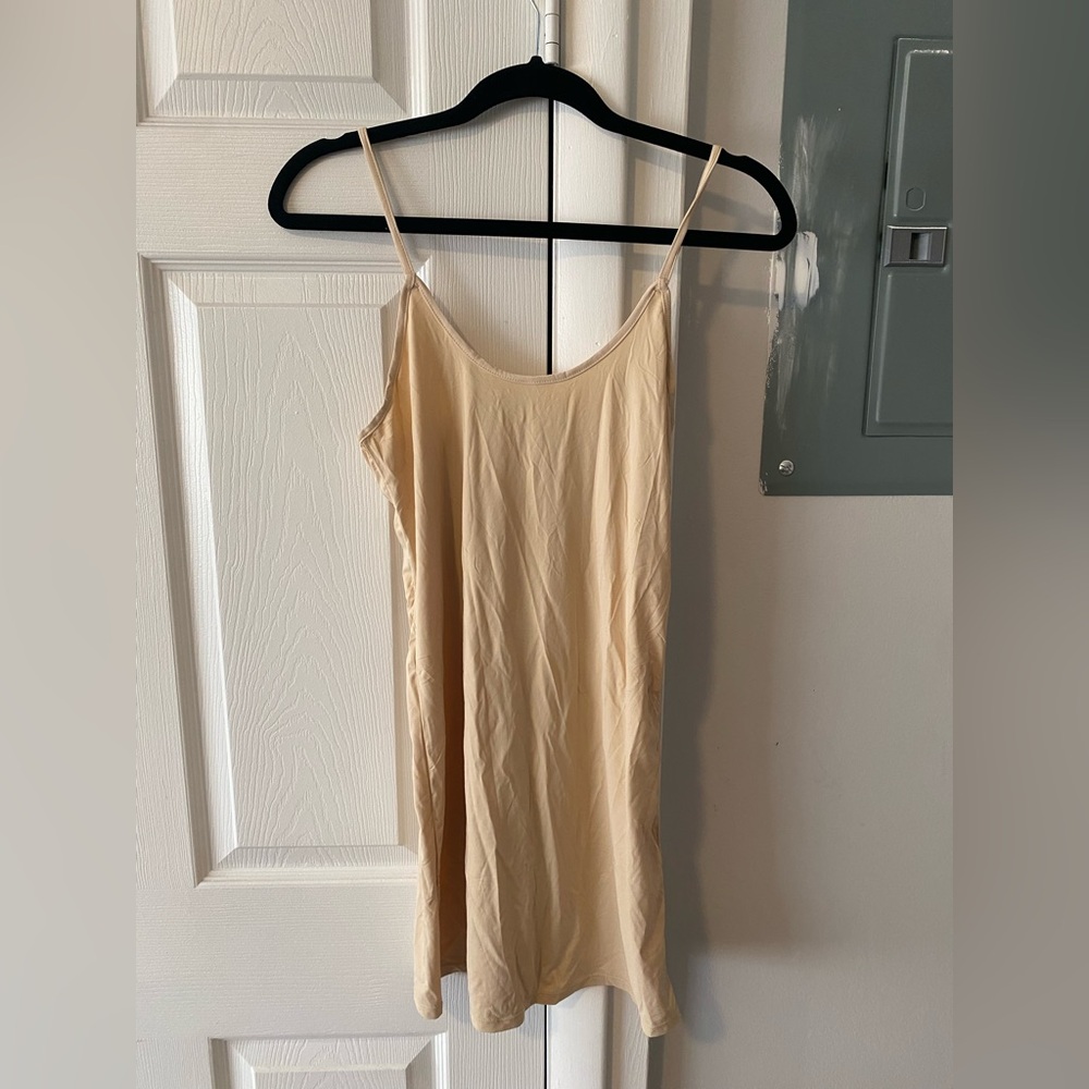 Beige Spaghetti Strap Tank Top